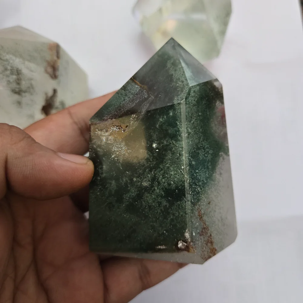 Garden Quartz Point Tower | Natural Crystal Tower