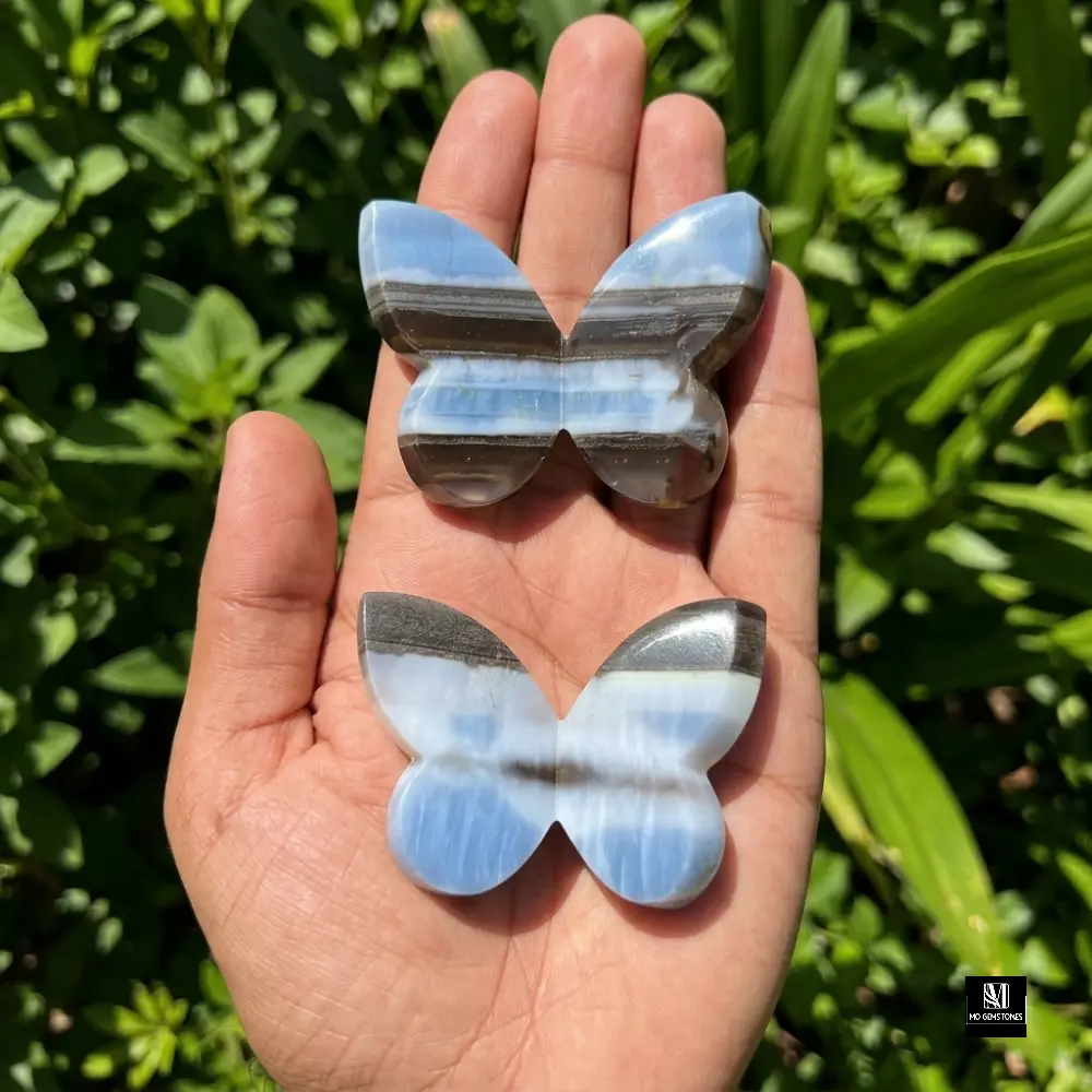Blue Opal 3D Butterfly – Natural Gemstone Crystal Butterfly Decor - Image 7