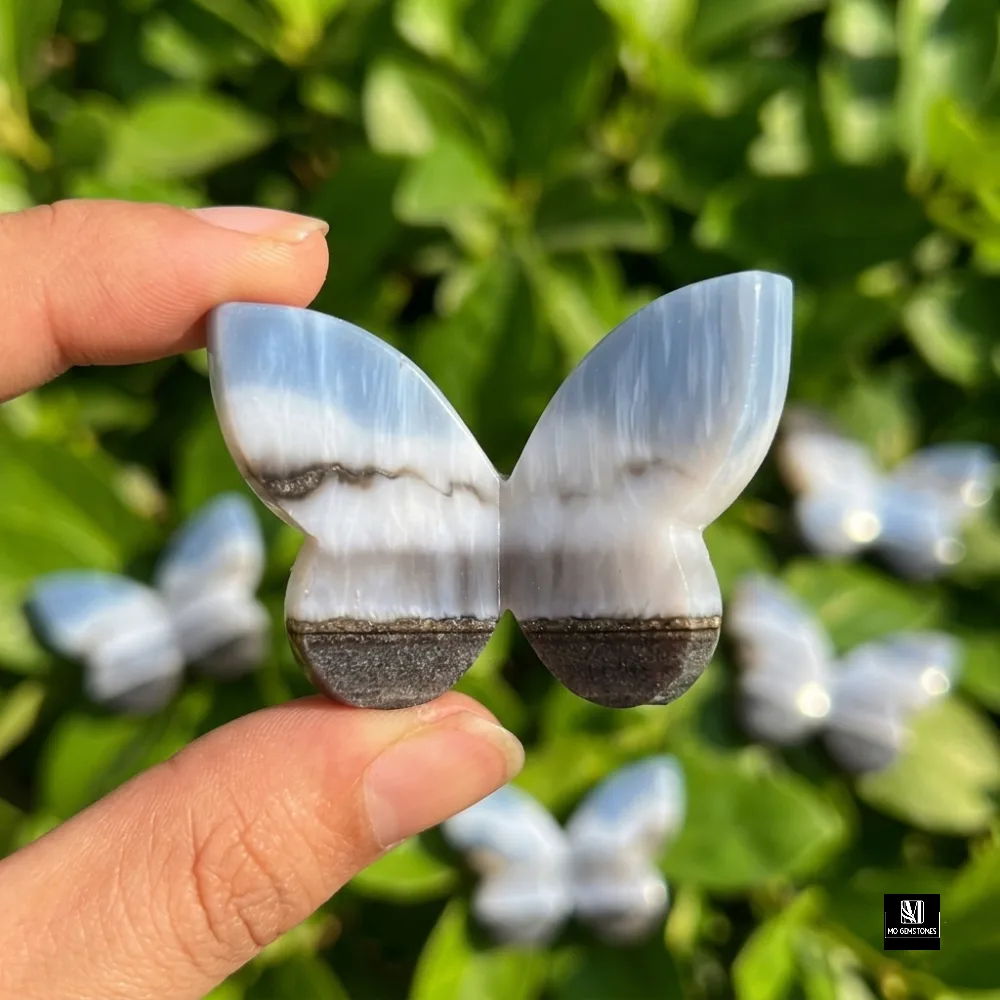 Blue Opal 3D Butterfly – Natural Gemstone Crystal Butterfly Decor - Image 5