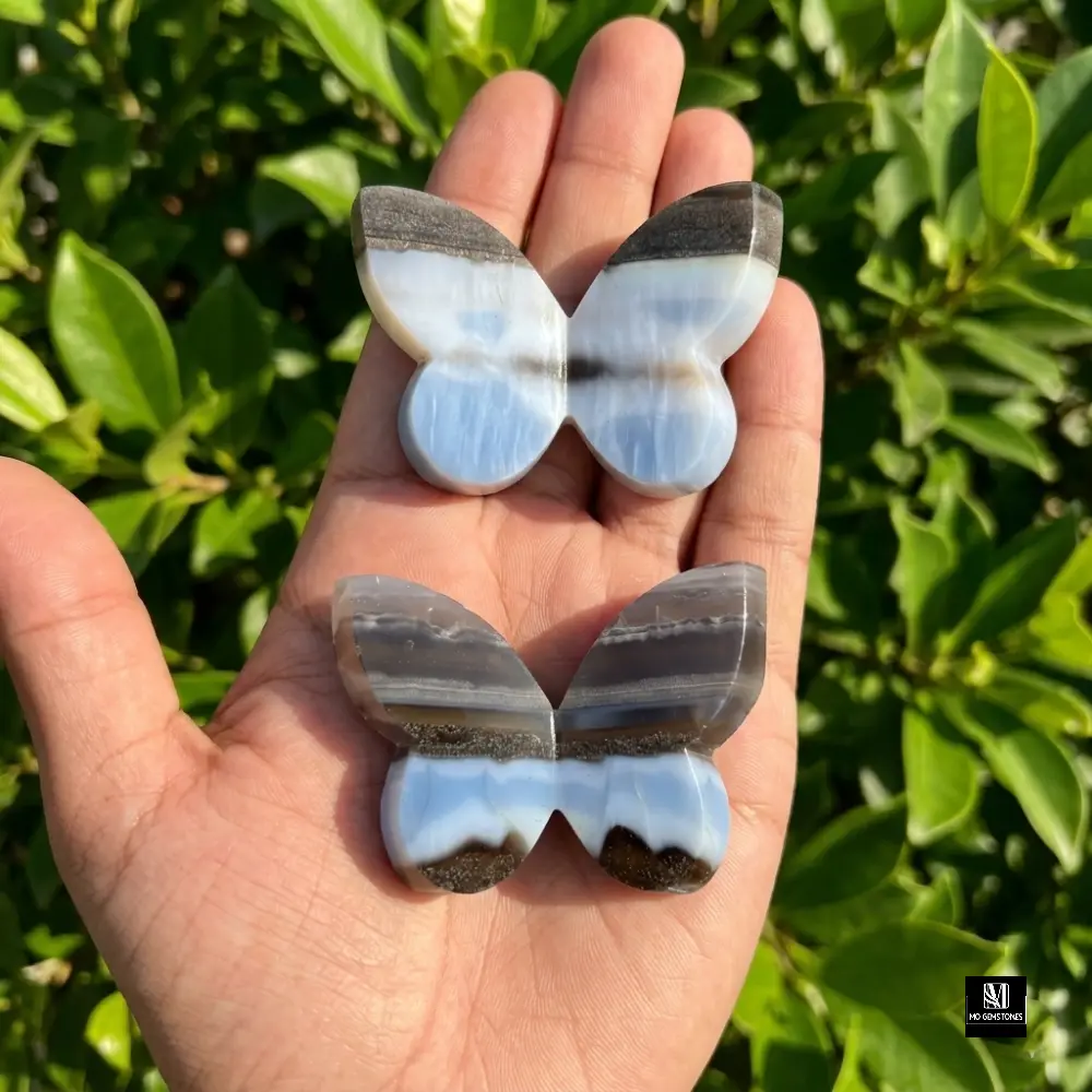 Blue Opal 3D Butterfly – Natural Gemstone Crystal Butterfly Decor - Image 6