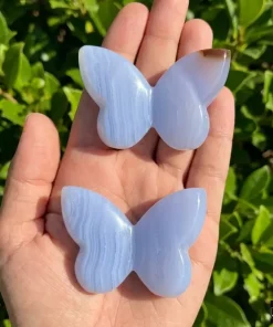 Blue Chalcedony 3D Butterfly