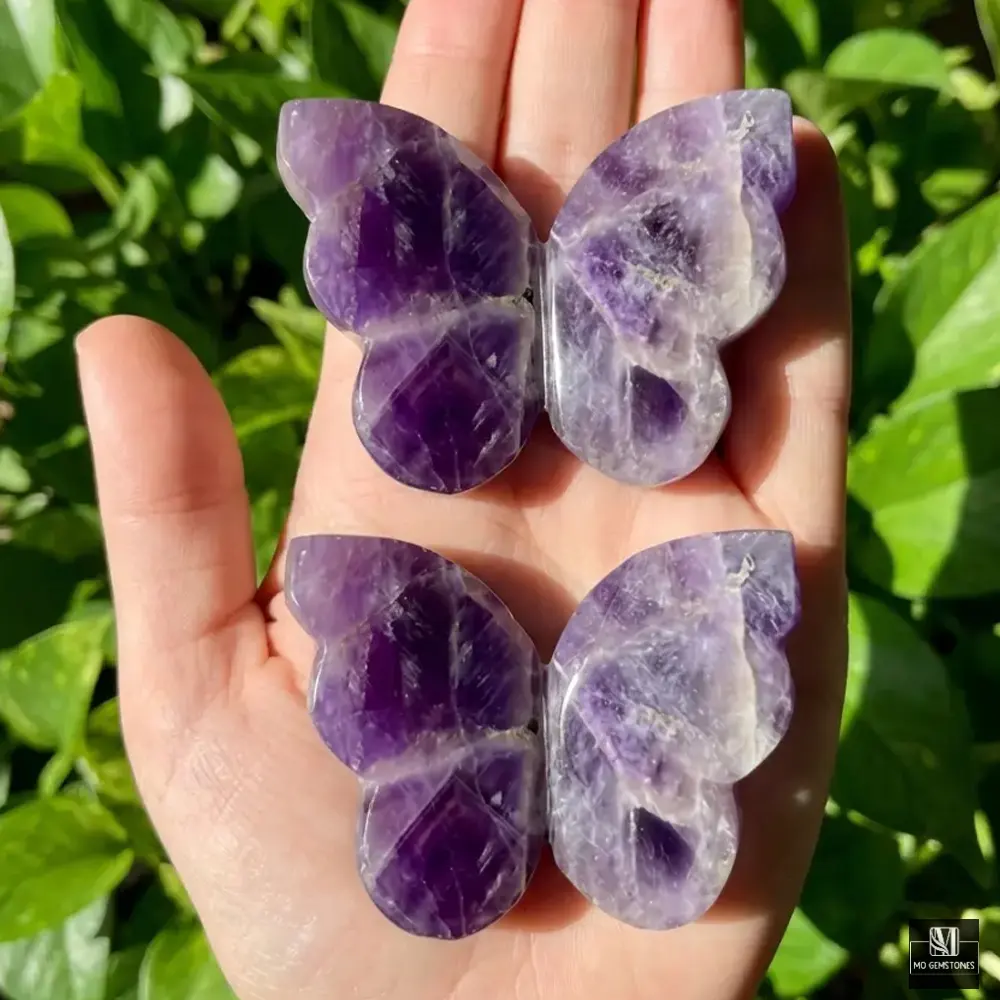 Amethyst 3D Butterfly | Crystal Butterfly Carving - Image 3