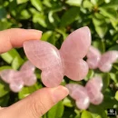 Rose Quartz 3D Crystal Butterfly