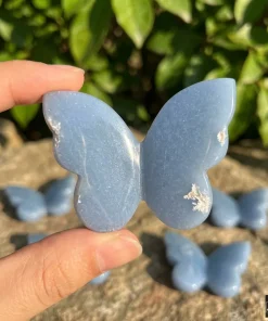 Unicorn Jasper 3D Butterfly Crystal Carving