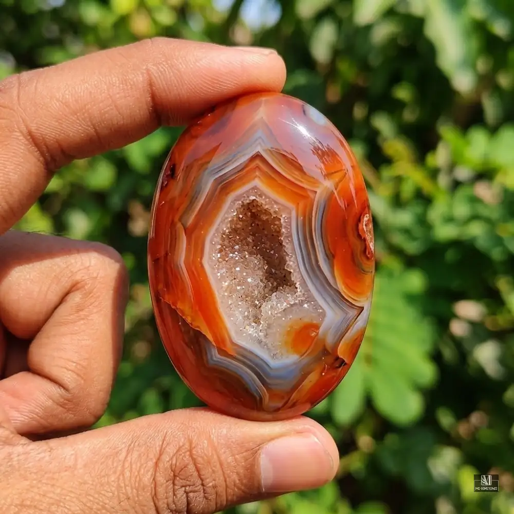 Carnelian Palm Stone | Natural Carnelian Crystal | Wholesale & Retail - Image 3
