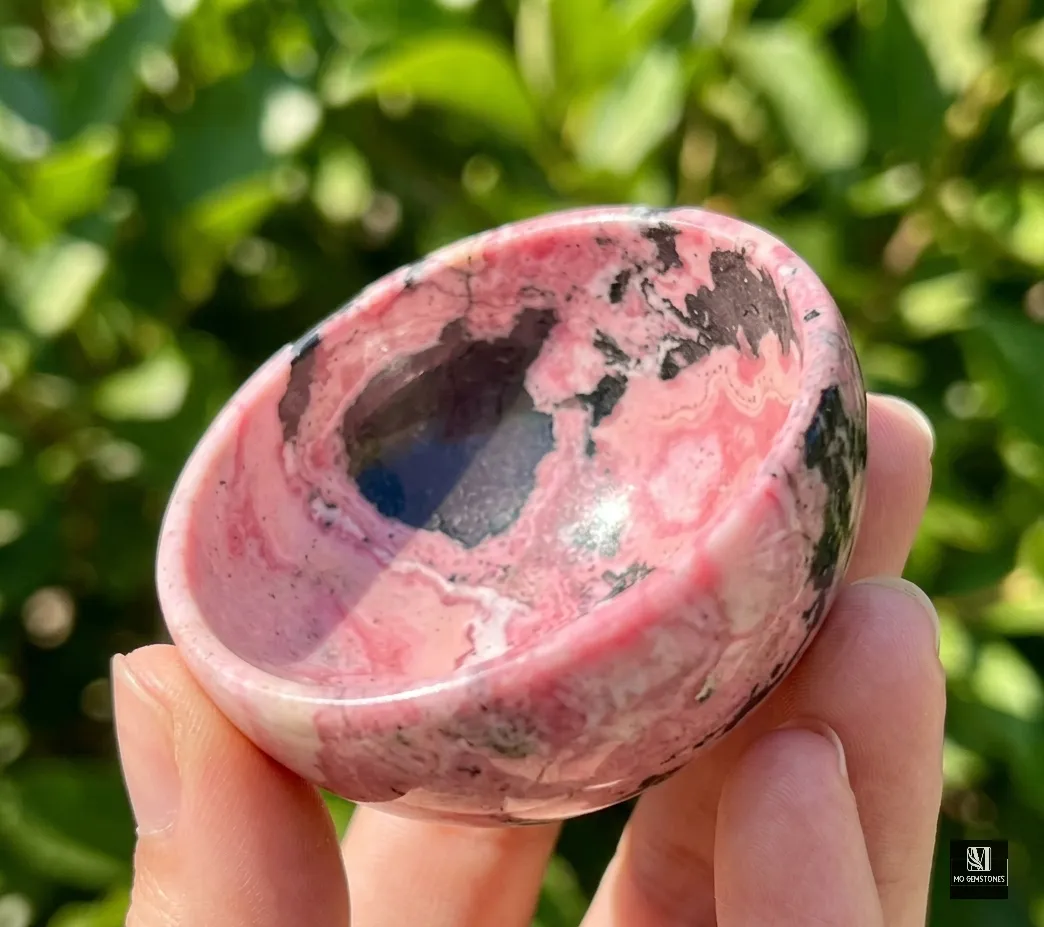 Rhodonite Crystal Bowl | Natural Gemstone Bowl - Image 4