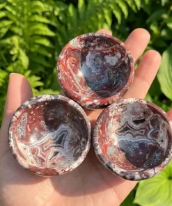 Sangria Lace Agate Crystal Bowl