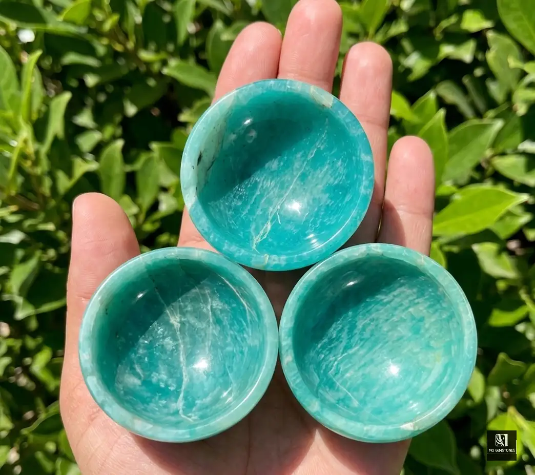 Amazonite Crystal Bowl | Natural Gemstone Bowl - Image 3