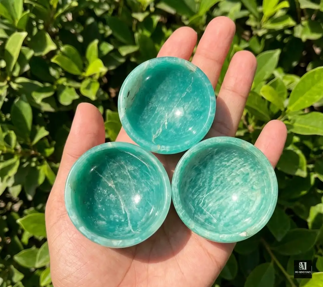 Amazonite Crystal Bowl | Natural Gemstone Bowl - Image 4
