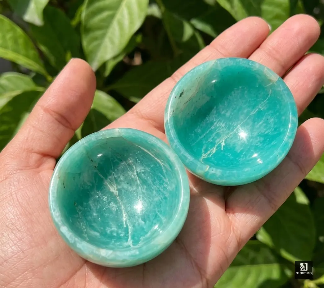 Amazonite Crystal Bowl | Natural Gemstone Bowl - Image 2