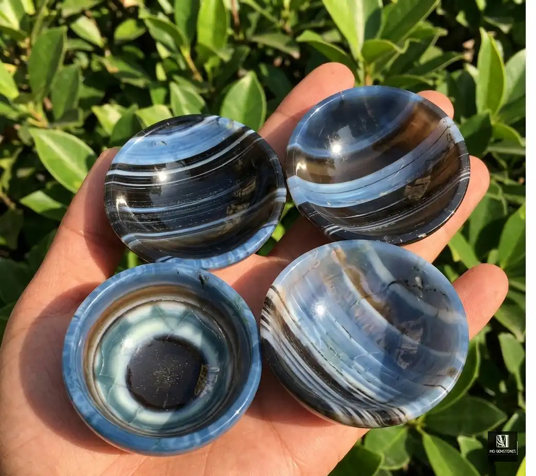 Owyhee Blue Opal Crystal Bowl | Natural Gemstone Bowl