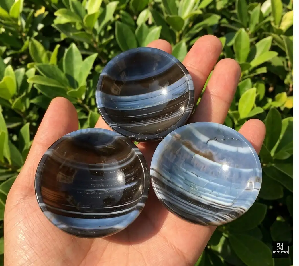 Owyhee Blue Opal Crystal Bowl | Natural Gemstone Bowl - Image 6