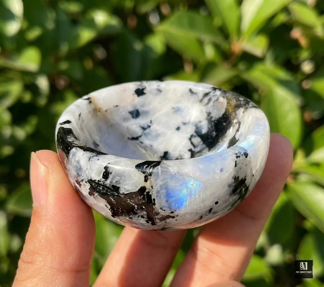 Rainbow Moonstone Crystal Bowl | Natural Gemstone Bowl - Image 5