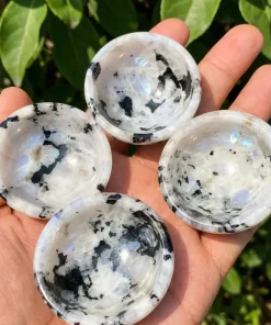 Rainbow Moonstone Crystal Bowl
