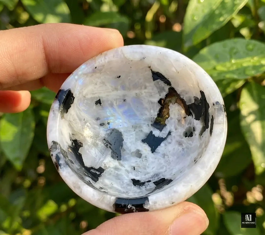 Rainbow Moonstone Crystal Bowl | Natural Gemstone Bowl - Image 6