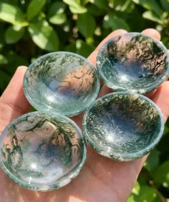 Moss Agate Crystal Bowl | Natural Gemstone Bowl