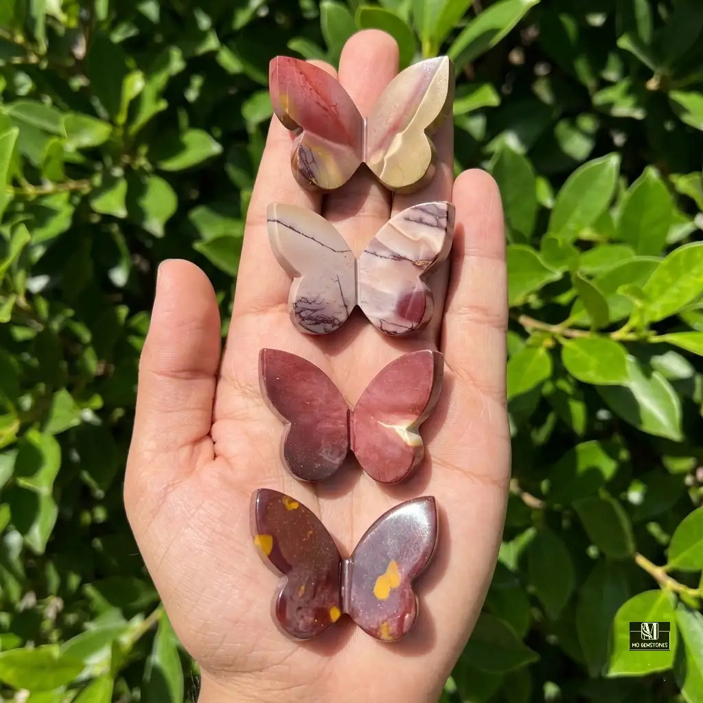 Mookaite Jasper 3D Butterflies | Crystal Butterfly Carving - Image 5