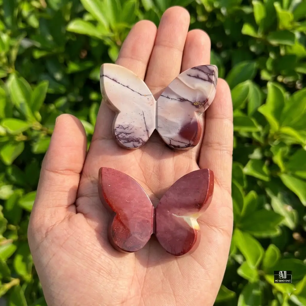Mookaite Jasper 3D Butterflies | Crystal Butterfly Carving - Image 3