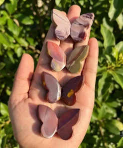 Mookaite Jasper 3D Butterfly Carvings