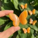 Orange Calcite Butterfly | 3D Crystal Butterfly Carving