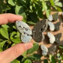 Natural Peru Pyrite Butterfly 3D Crystal Carving Handcrafted Self-Standing Butterfly for Home Décor