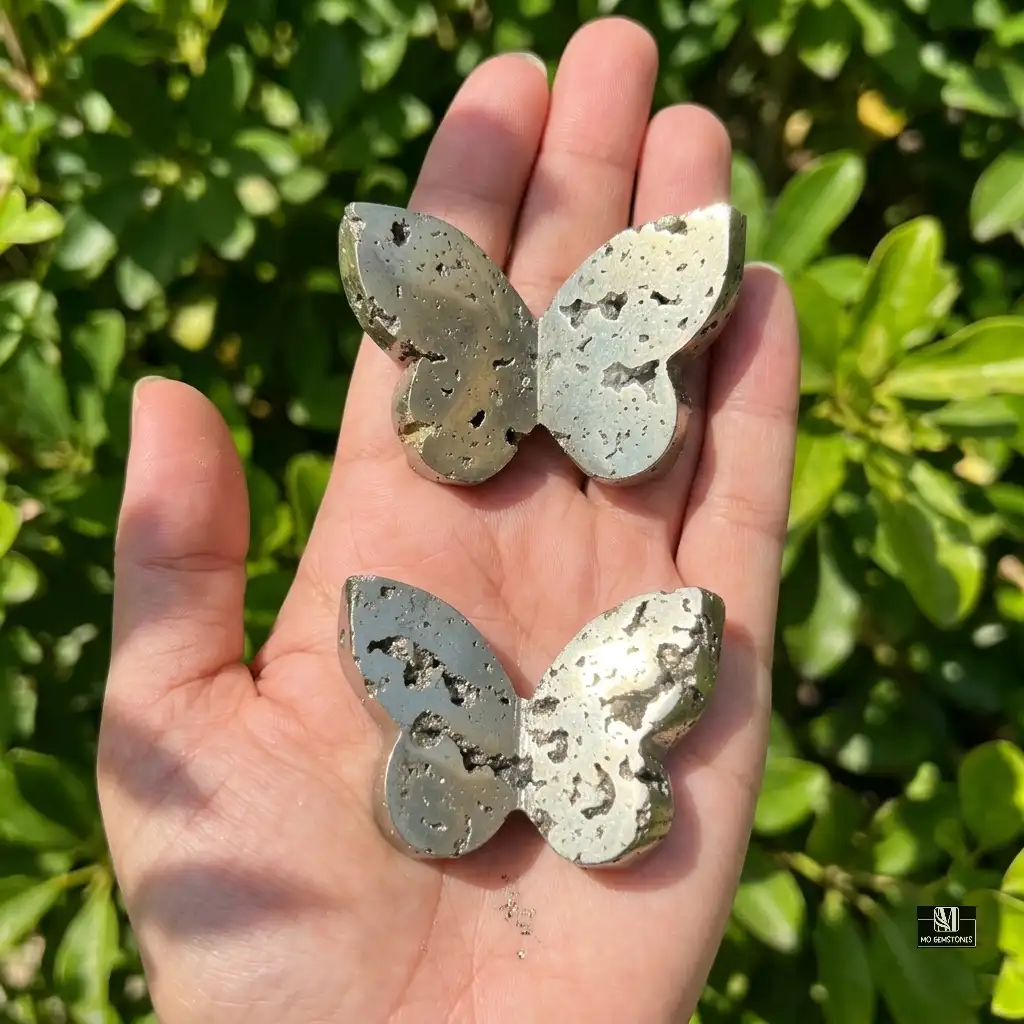 Peru Pyrite Butterfly | 3D Crystal Butterfly Carving - Image 5