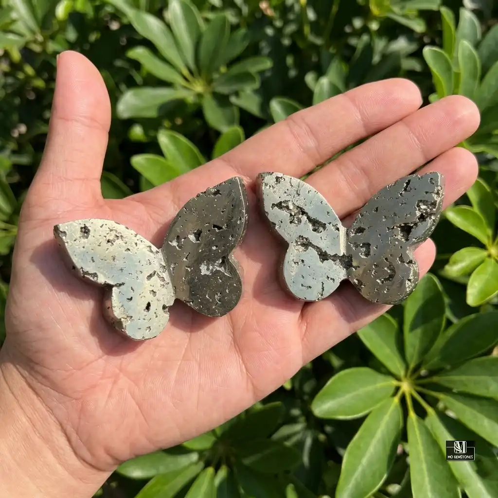 Peru Pyrite Butterfly | 3D Crystal Butterfly Carving - Image 4
