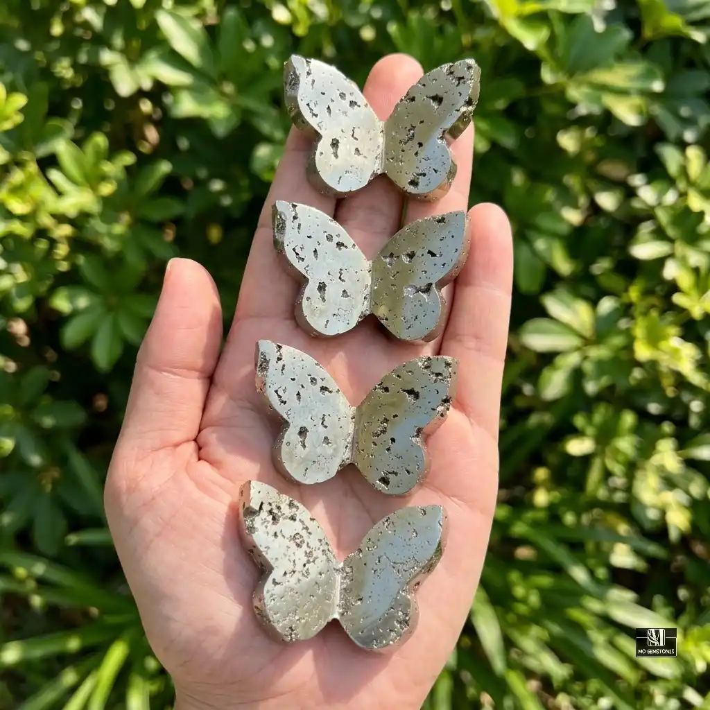 Peru Pyrite Butterfly | 3D Crystal Butterfly Carving - Image 6