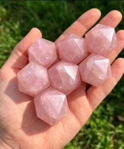 Rose Quartz Icosahedrons