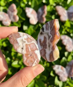 Sangria Lace Agate 3D Butterfly
