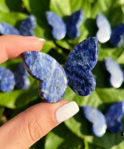 Sodalite 3D Butterfly | Crystal Butterfly Carving