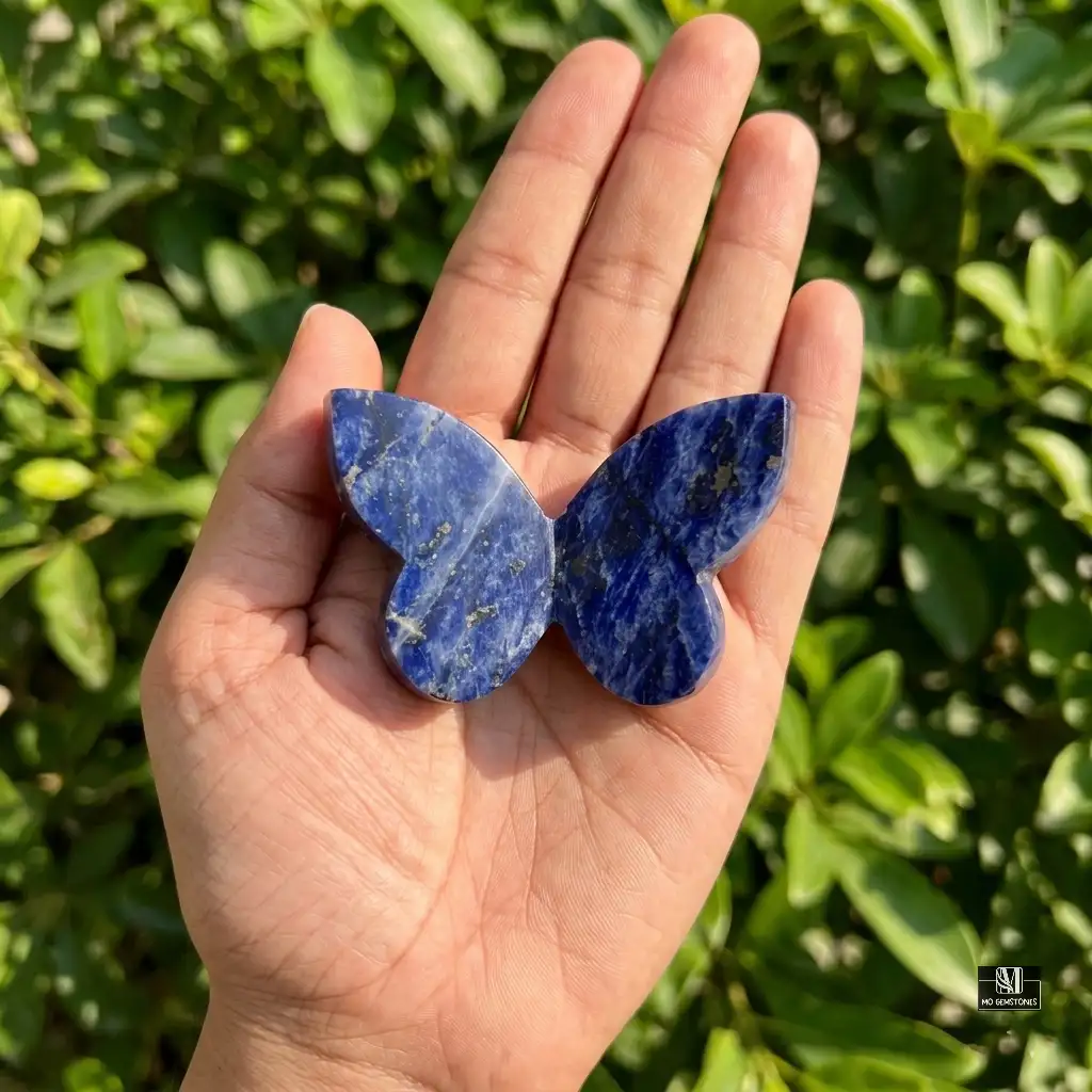 Sodalite 3D Butterfly | Crystal Butterfly Carving - Image 5