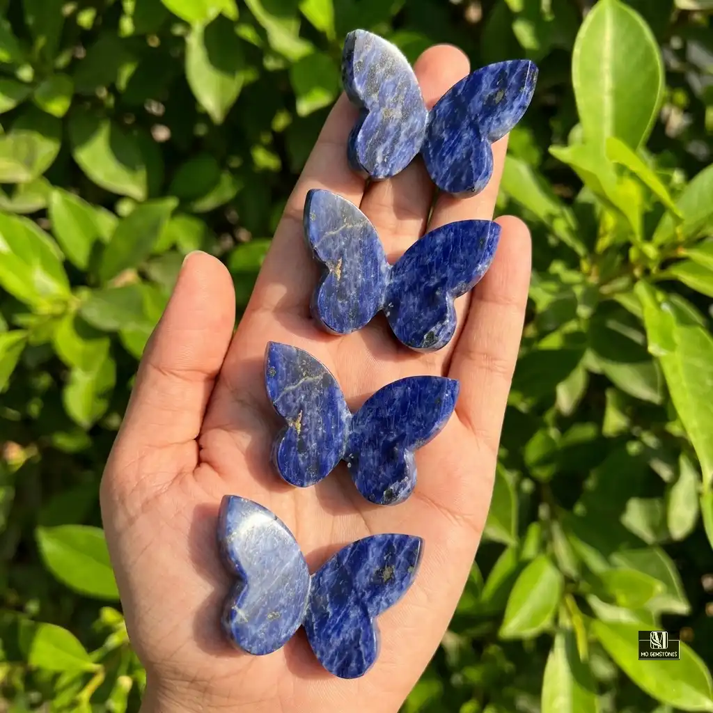 Sodalite 3D Butterfly | Crystal Butterfly Carving - Image 4