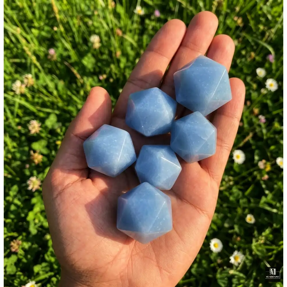 Angelite Icosahedron