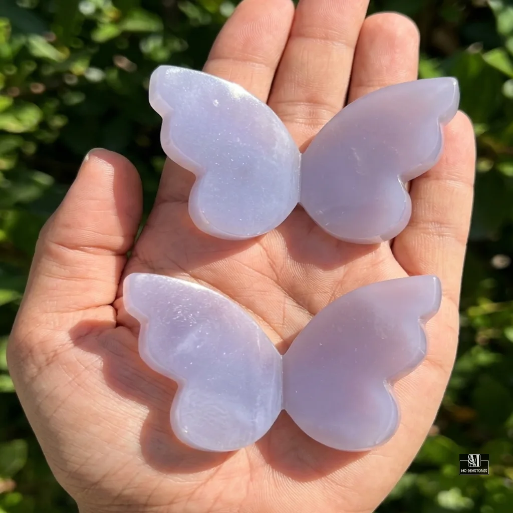 Lavender Fluorite Butterfly Carvings | Natural Crystal Butterfly - Image 5