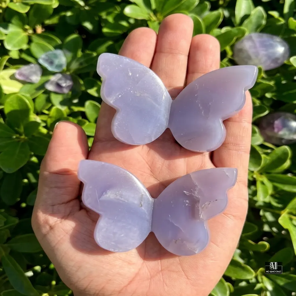 Lavender Fluorite Butterfly Carvings | Natural Crystal Butterfly - Image 6