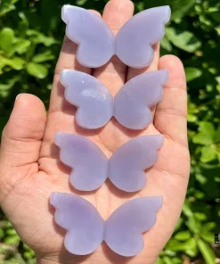 Lavender Fluorite Butterfly Carvings