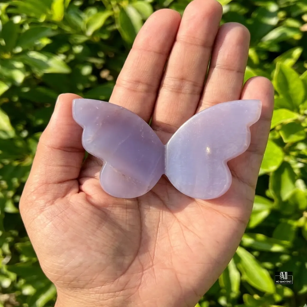 Lavender Fluorite Butterfly Carvings | Natural Crystal Butterfly - Image 3
