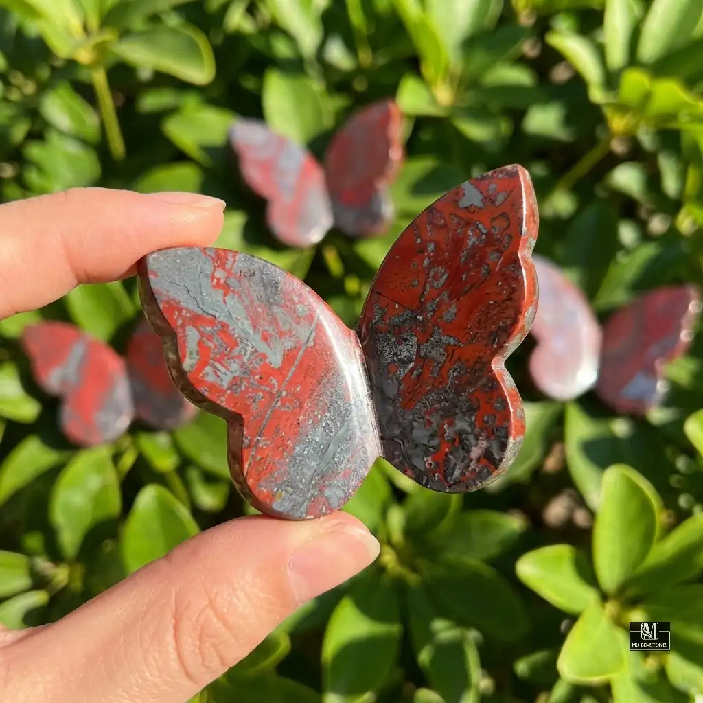 Jaspilite 3D Butterfly Carvings