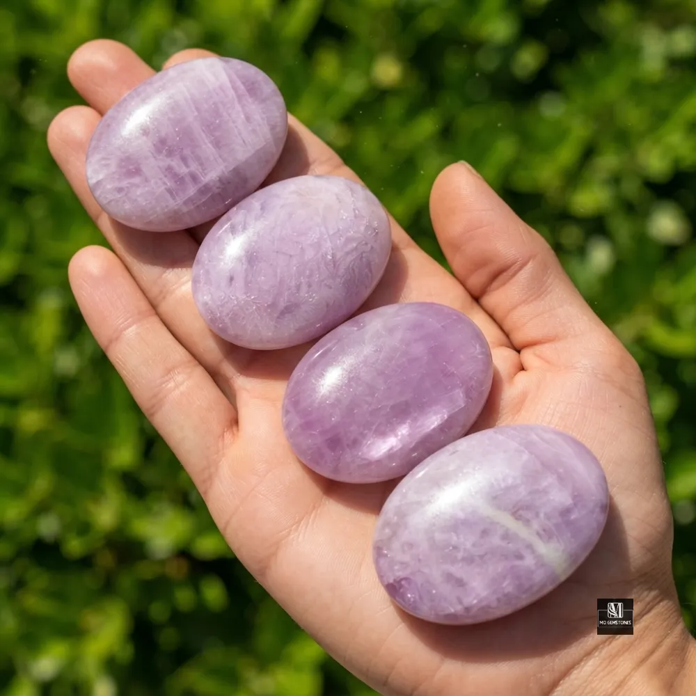 Kunzite Palm Stones