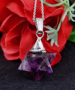 Amethyst Merkaba Star Pendant Necklace