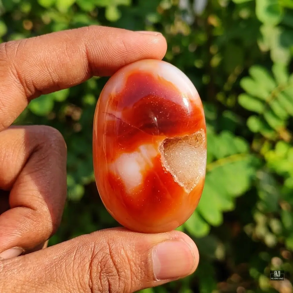 Carnelian Palm Stone | Natural Carnelian Crystal | Wholesale & Retail - Image 2