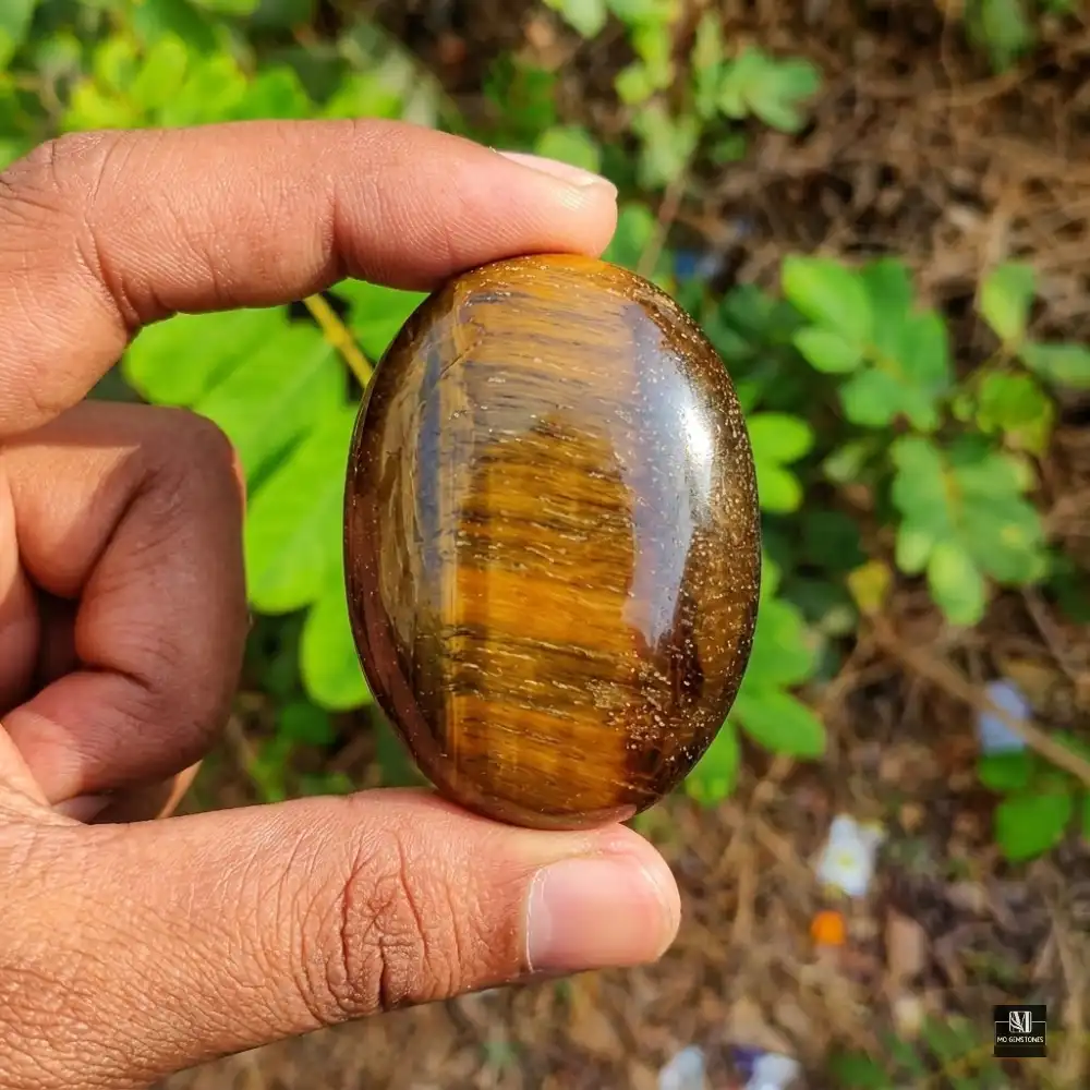 Tiger Eye Palm Stone | Natural Gemstone - Image 4