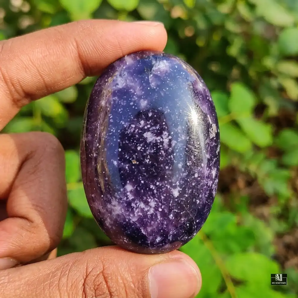 Lepidolite Palm Stone | Natural Gemstone - Image 5