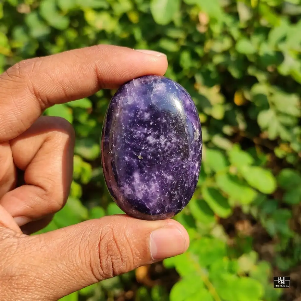 Lepidolite Palm Stone | Natural Gemstone - Image 6