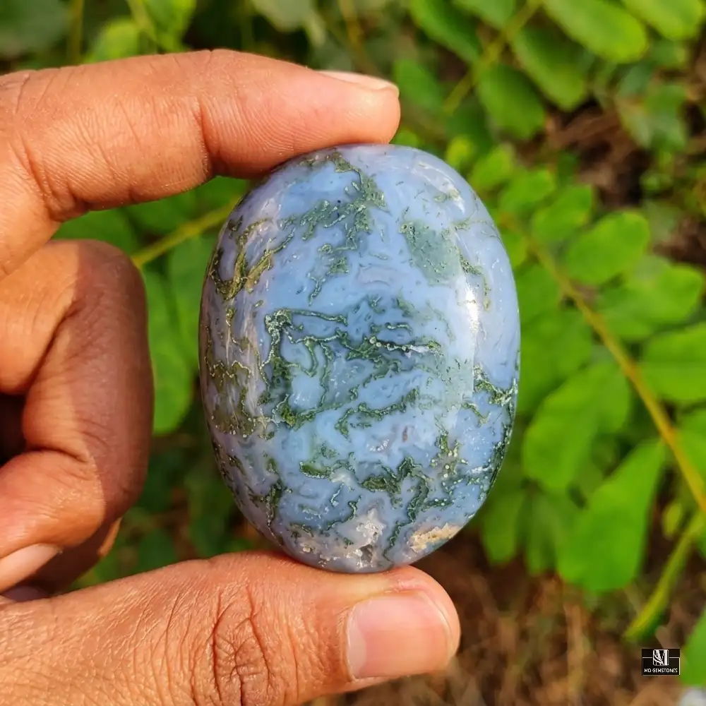 Moss Agate Palm Stone | Natural Gemstone - Image 4