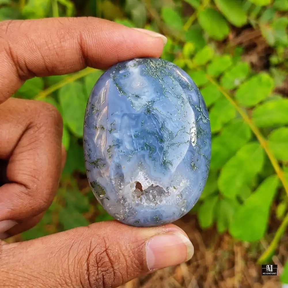 Moss Agate Palm Stone | Natural Gemstone - Image 3