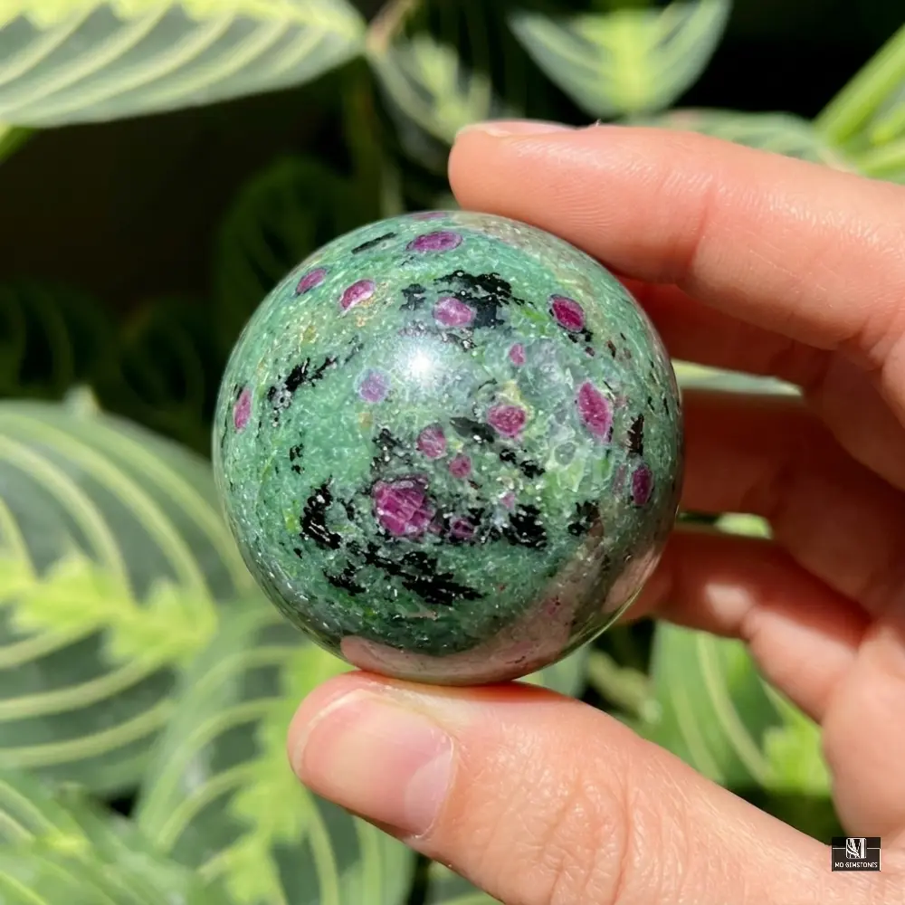 High Quality Ruby Zoisite Sphere | Natural Crystal Sphere - Image 6