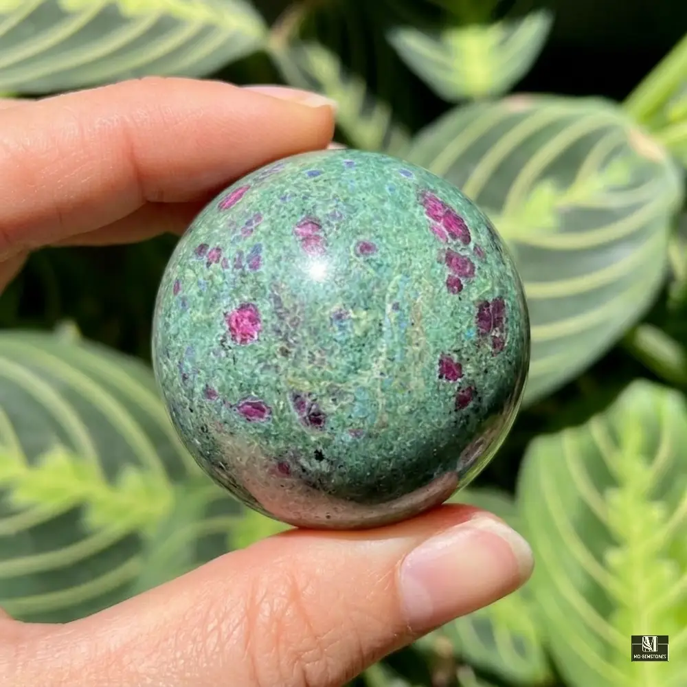 High Quality Ruby Zoisite Sphere | Natural Crystal Sphere - Image 5