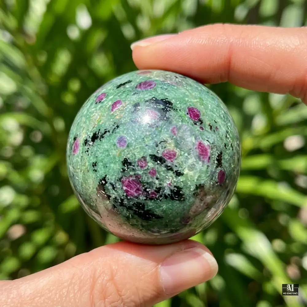 High Quality Ruby Zoisite Sphere | Natural Crystal Sphere - Image 4